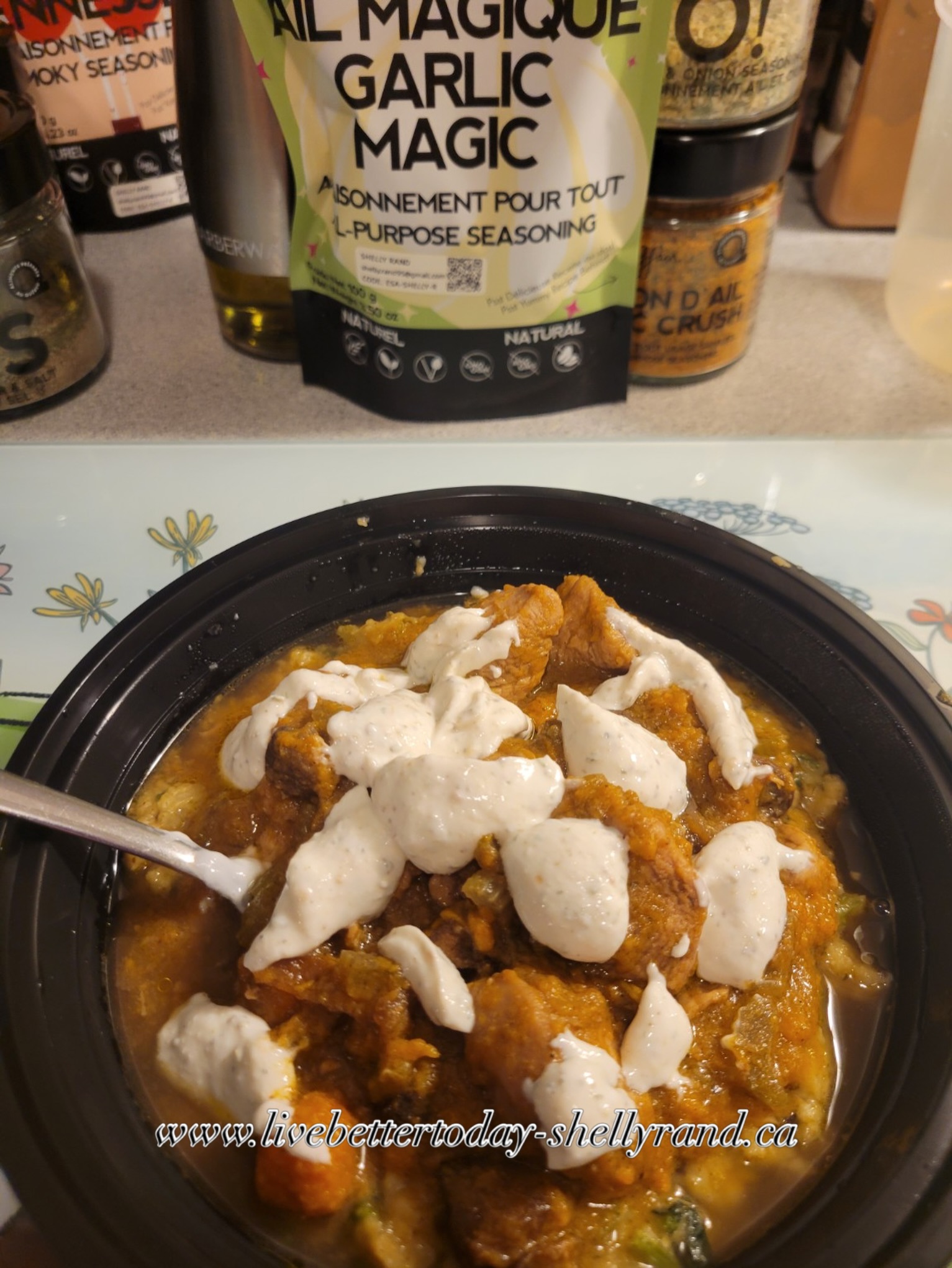 Tonight’s dinner started as: 
“What do I even make?” 🤨

Then somehow turned into this cozy shawarma chicken bowl situation with sweet potatoes, mushrooms, onions, celery, broth, creamy risotto, and garlic sauce drizzled over top like I suddenly host a cooking show called Chaos & Confidence 😂🍲

No recipe. 
No plan. 
Just vibes, spices, and me aggressively taste-testing every 12 minutes.

And honestly? 
This might be one of the best things I’ve made lately.

Moral of the story: sometimes the best meals happen when you stop overthinking and just cook. 💛

#LiveBetterTodayShellyRand #ASpiceAffair #ComfortFood #HomeCooking #shawarmachicken
